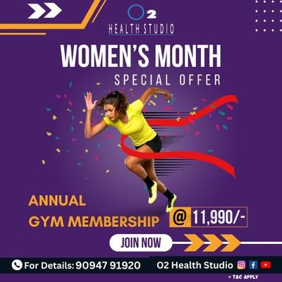 O2 Health Studio, a pioneer in Health & Fitness in Chennai, since 2001 is currently located at Nungambakkam, Mylapore,Besant Nagar and Thoraipakkam.