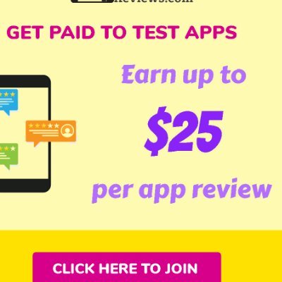 Earn $25-$50/hr Writing Reviews of Apps on Your Phone/Tablet! 💻✨

#AppReviews #EarnMoneyOnline
#RemoteWork #OnlineJobs #MobileReviews
#SideHustle #AppTesting