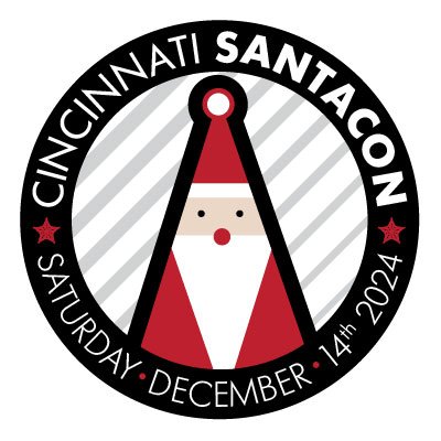 10,000+ Santas in Downtown Cincinnati on 12/14/24 from noon until midnight.