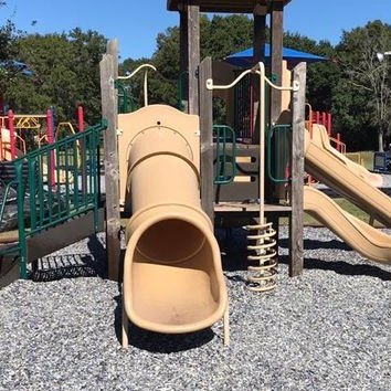 Playground surface company. Non-tire rubber mulch made from pre-consumer virgin rubber. Sustainable. Wire-free. Tons of fun!