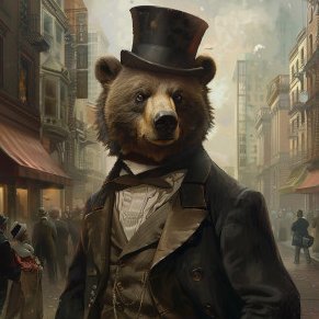 Steam-punk multi-dimensional cyber grizzly. Debunker in the political space