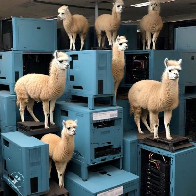 Inspired by Mark Zuckerberg's image: Meta AI's result when asked to generate an image of 'Llamas running on 600,000 H100s'.
$LAMARK love Llamas, Mark & AI tech!