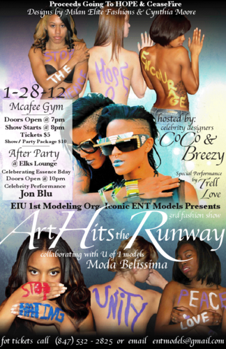The 1ST modeling organization at EIU that holds fashion shows with diverse designers, and models for a good cause.