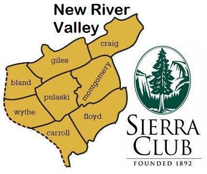 Part of the Virginia Chapter of the Sierra Club, the New River Valley Sierra Club group includes all SC members who live in the New River watershed in Va.