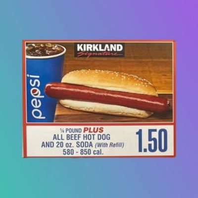 The greatest meme against inflation has arrived. Costco Hot Dog only $1.50. $COST *Not affiliated with Costco Wholesale*