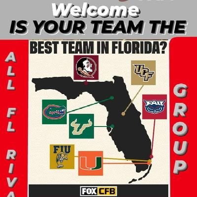 1.CANES 2.NOLES 3.GATORS 4.KNIGHTS 5.PANTHERS 6.OWLS 7.BULLS PLUS the FAM...(WILDCATS RATTLERS&MORE) 🏈🏀⚾⚽