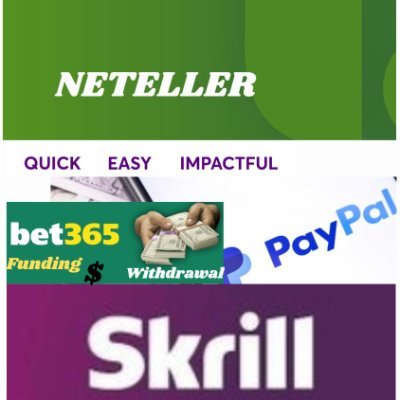 I will help you to fund your Skrill, Neteller and Paypal accounts as well as help with withdrawal and deposit on Bet365.
Dm is open for business.