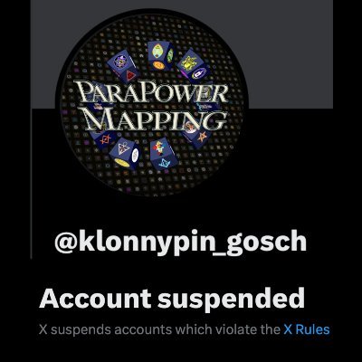 X Persona non grata #1. Formerly known as  K l o n n y  G o s c h.  Just a man who connected one too many dots.