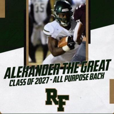 Rosa Fort HS ‘27 🏈| RB | 5”9 189 lbs | 4.57 40 alexanderchr09@gmail.com https://t.co/ZspOYRwLut