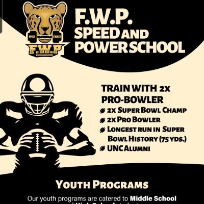 Fast Willie Parker Youth Speed & Power School

2x Super Bowl Champ
2X Pro Bowler
Longest run in Super Bowl History (75 Yds.)
UNC Alumni

fwpyouth@gmail.co