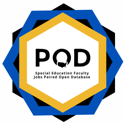 NEW ACCOUNT! Follow updates about the POD, a paired open database.
We collect, analyze, & disseminate special ed higher ed faculty postings each job market year