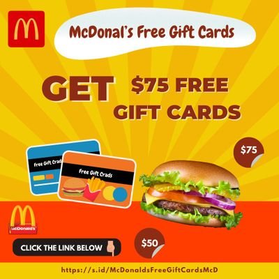 Get a $75 Mcdonal’s gift card by claiming the link below 👇