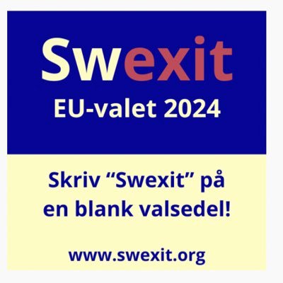 #swexit.org Skriv Swexit på blank valsedel i EU-valet exitwho Frihetsaktivist. Föraktar PK, hyckleri, agendamedia, censurkartell,#nobiosecuritystate