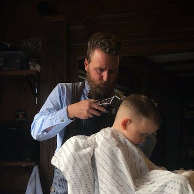 A barber in Montana.