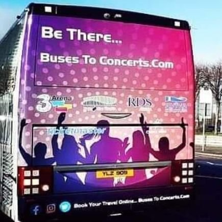 Buses To Concerts provides travel from Belfast, Sprucefield, Banbridge, Newry & Dundalk and surround
Call us at 08454633258 !