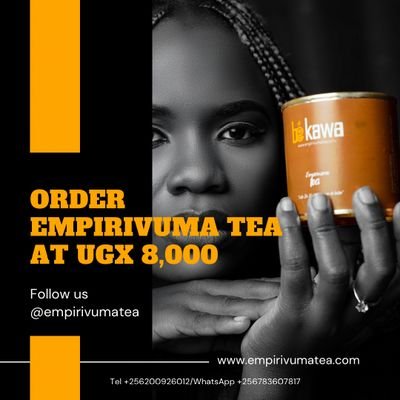 Save UGX 3,000/- with every purchase of 3 Tins. @empirivumatea is a non-caffeinated coffee substitute produced in Uganda. Order Now +256200926012