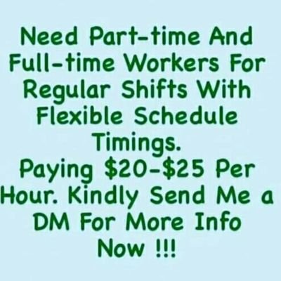 Home based job
stay at home mom,dad& students🇨🇦
part-time job opportunity!
daily paid!
perfect for students!
noted: Canada 🇨🇦 only