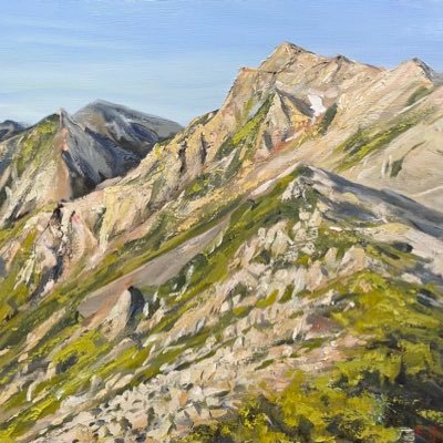 山に登り、山の絵を描いています。🇯🇵#登山 #油彩 #climbing #oilpainting #Casie #ガンプラ #サッカー