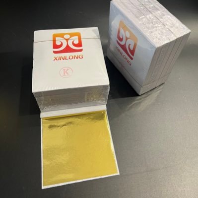 we produce 24k gold leaf,silver leaf ,imitation gold leaf,gold powder,gold paint if you need pls contact me WhatsApp:+86 13632470295