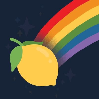 ♡(˃͈ દ ˂͈ ༶ )
a lemon 🍋 falling down with a rainbow 🌈 trails