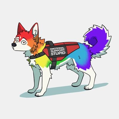 I'm Malamutt, a rainbow malamute and a jackal called Jack. 35+