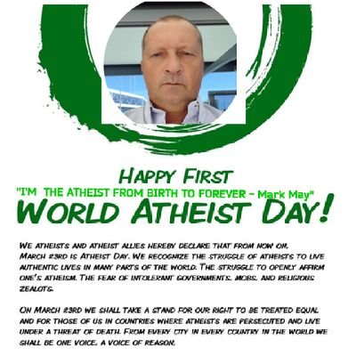 IM  THE ATHEIST FROM BIRTH TO FOREVER WITHOUT RELIGIONS,CLERGY & CHURCHES BRAINWASHING-IM ALWAYS FREE:FOR GODS OF LIFE HERE IN AFTERLIFE AND EVERYWHERE.Mark May