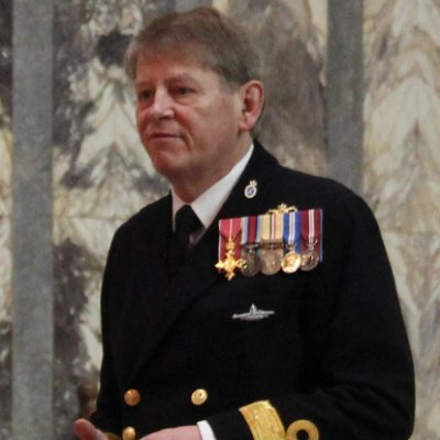 Commodore Jake Moores OBE DL RN, holding office for 2024-2025, supporting the Judiciary, the Police and all those who care for and support Devon’s citizens.