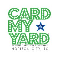 Card My Yard Horizon City (@cardmyyardhzn) 's Twitter Profile Photo Card My Yard Horizon City (@cardmyyardhzn) 's Twitter Profile Photo