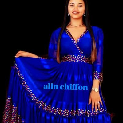 alin chiffon traditional dress.