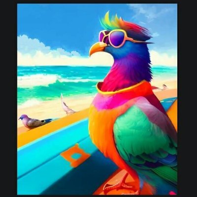 🌞Meet the Next Mascot of Rehoboth Beach Delaware: 
Sherbet the Rainbow 🌈  Pigeon !!! 🏖  😎