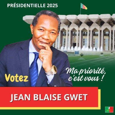 Candidat à l'Election Présidentielle de 2025 au Cameroun. Mon rêve est de voir prospérer tous mes frères et sœurs Ensemble.