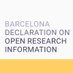 Barcelona Declaration on Open Research Information (@BarcelonaDORI) Twitter profile photo