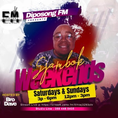 #SjambokWeekends on Diposongfm with Brotherdave