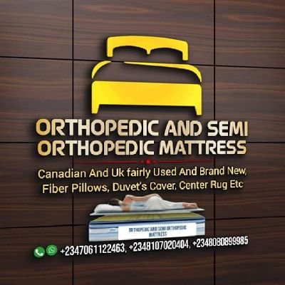 Foreign Orthopedic And Semi Orthopedic Mattress.. The Best Doctor's Recommend

Call or Whatsapp +234 706 1122 463