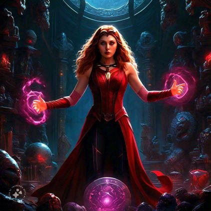 Wanda Maximoff, the Scarlet Witch, is a mystical powerhouse, wielding chaos magic and other abilities 18+ please and thank you