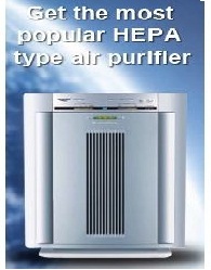 A hepa air purifier arrests air borne particles and other substances from the air. You can find different brands and models of air purifier here.