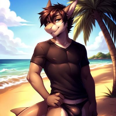 just your local shark boy who loves the beach and cuddles.
 DO NOT dm me about art because I'm not buying any, BUT you can dm me to chat and get to know me.