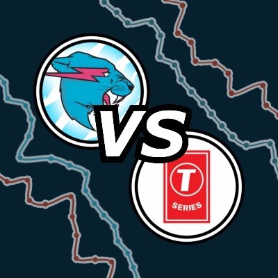 Tracking MrBeast and T-Series as they battle for the top spot on YouTube. | Also @MBvsSM | Fan Account