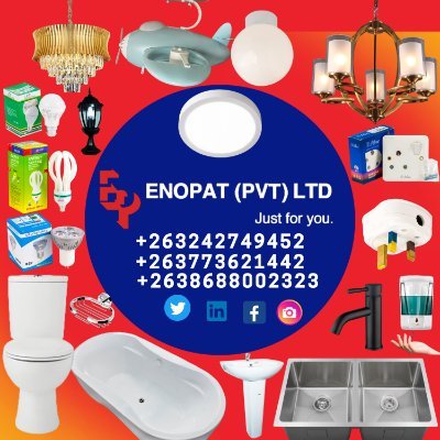 EnopatOfficial's profile picture. We supply and distribute electricals and hardware of the highest quality in #Harare and #Mutare ...Trusted since 1997...
Call: +263 242-749452, +263 77 362 1442
