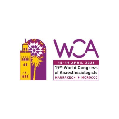 The 19th WFSA World Congress of Anaesthesiologists 
Together We Can👍🏽
15-19 April 2026, Marrakech
#WCA2026