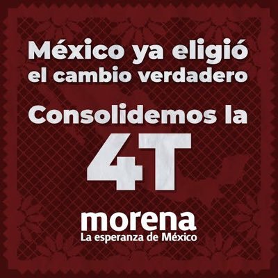 Simpatizante de Morena que busca un mejor México un mejor país con Andrés Manuel López obrador y la 4T