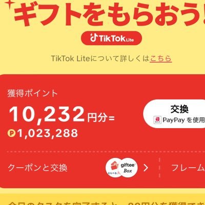 TikTok Lite登録と簡単なタスクで報酬お渡しします！！ 本当に誰でもできます！初期費用も一切無し！気になる方はDMください。