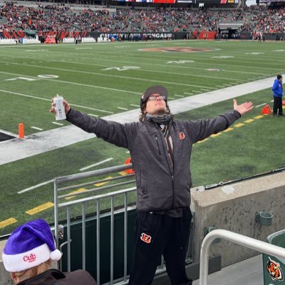 I represent my mother and father and section 148 row 4 seat 5 at Bengals stadium. In Joe Burrow I trust. “F” it ja’marr is down there. Sip on some 🧊 ☕️ Higgins