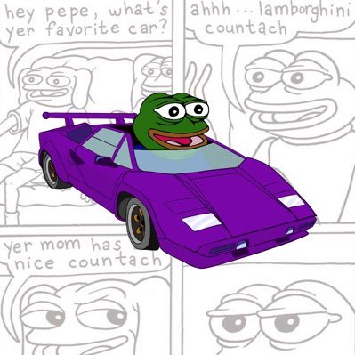 Pepe’s Favourite Car (Lamborghini Countach) $PAMBO - https://t.co/BaP5oCjyDT