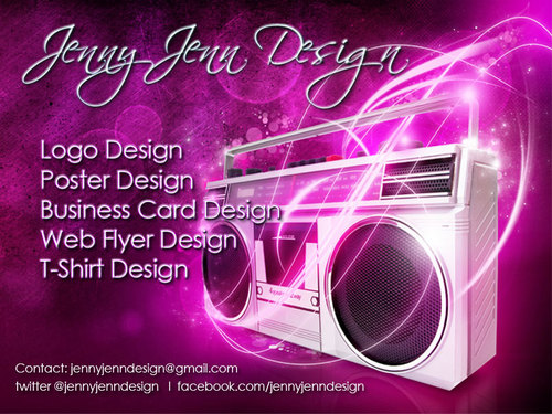 Logo Design, Press Kit Page Design, Flyers, Poster Design, Event Announcements, Business Card Design, T-Shirt Design