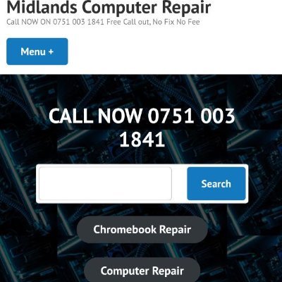 We repair all computers and laptops in Birmingham, Walsall, Wolverhampton, Dudley, and Coventry. 0751 003 1841