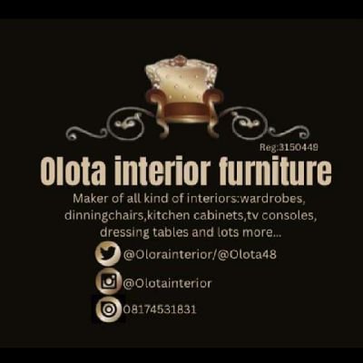 Olota interior furniture, We offer all kinds of furniture designs, Consoles, bed, sofa dinning wardrobes etc Whtsapp 08174531831 FB our Oga @olota48