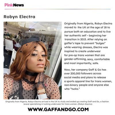 Founder | @transcelebratio : Trans Rights   | @gaffandgo : Trans Lingerie + Trans Swimwear | Featured in @dailymail @metro.co.uk @pinknews @forbes