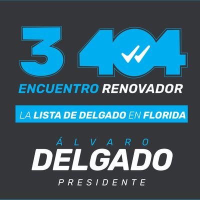 Encuentro Renovador
Organización Política 🇺🇾
La lista de @alvarodelgado en Florida
#FloridaParaAdelante
#UruguayParaAdelante  
➡️Independencia 546 Local 3