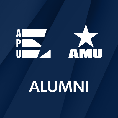 American Public University System Alumni Program.  Connecting #AMU and #APU alumni around the world.  Sharing university news and updates important to #alumni.